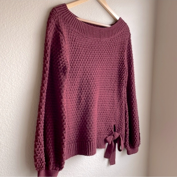 Susina Maroon Knit Sweater - Picture 2 of 3